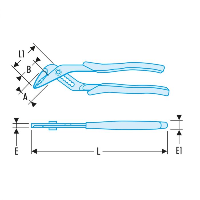 FACOM 180.CPESLS - 250mm SLS Tethered Slip-Joint Comfort Grip Pliers