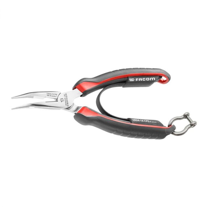 FACOM 195.16CPESLS - 160mm SLS Tethered Angled Half-Round Combination Comfort Grip Pliers