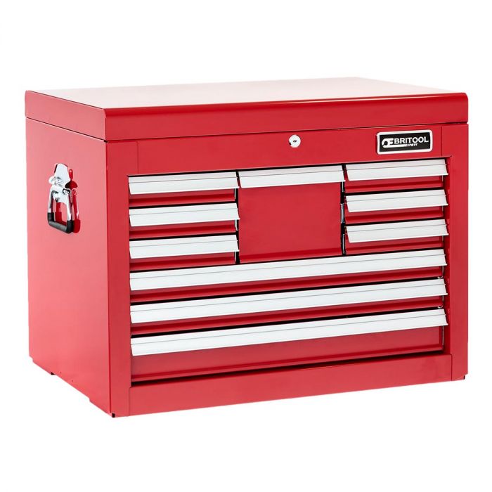 BRITOOL E010240B - Classic 10 Drawer 3 Mod + Lift Top Tool Chest Red