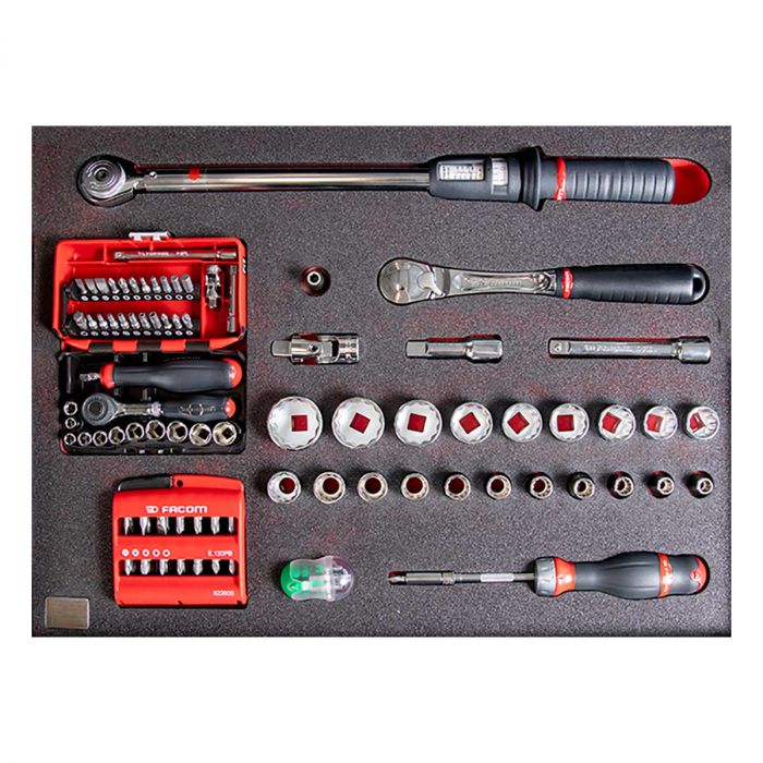 FACOM ETS.CK1 - CUSTOM 244pc Complete Tool Kit + Foaming + 7 Drawer Roller Cabinet