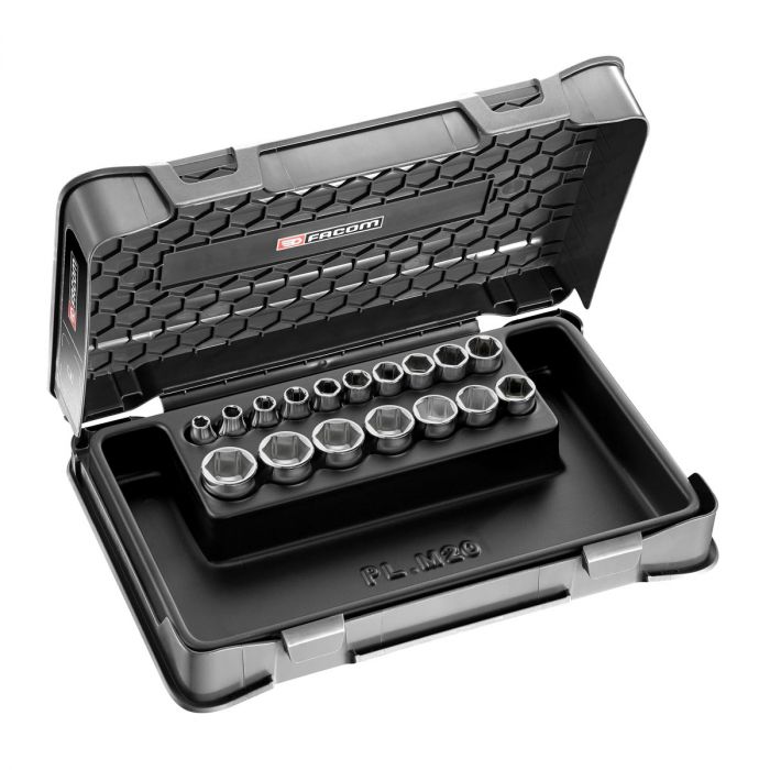 Amazon.co.jp: ファコム ソケットセット 3/8インチ 20ピース 12ポイント ラチェットレンチ エクステンション付き  J.161-3P12 FACOM : DIY・工具・ガーデン