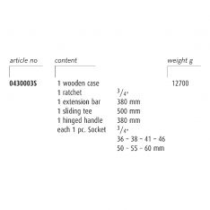 ENDRES 0430003S - 12pc Non-Sparking 3/4