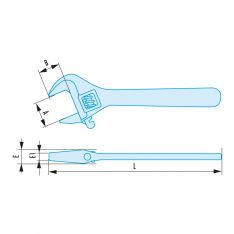 FACOM 113A.XSR - Non-Sparking Adjustable Spanner