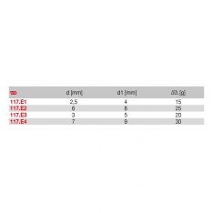 FACOM 117.EX - Top Hole Nut Spanner Pins
