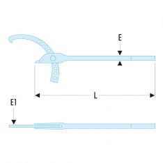 FACOM 119.X - Heavy Duty Hook + Pin Spanner