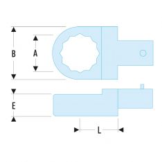 FACOM 13.XM - 14x18mm Metric Ring Jaw Spanner