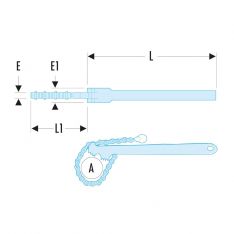 FACOM 136X.X - Double Effect Chain Strap Spanner