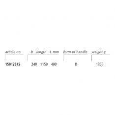 ENDRES 1501281S - 1150mm Non-Sparking D-Handle Square Point Shovel