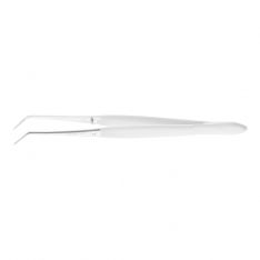 FACOM 152.Y - 150mm Angled Fine Smooth Nose PVC Grip Tweezers