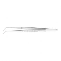 FACOM 152 - 150mm Angled Fine Serated Nose Tweezers