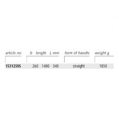 ENDRES 1531250S - 1400mm Non-Sparking Straight Handle Round Point Shovel