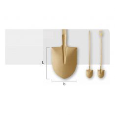 ENDRES 1531250S - 1400mm Non-Sparking Straight Handle Round Point Shovel