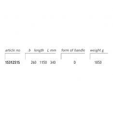 ENDRES 1531251S - 1150mm Non-Sparking D-Handle Round Point Shovel