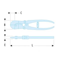 FACOM 171.20EL - 200mm Low Effort Diagonal Side Cutters