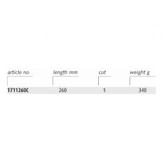ENDRES 1711260C - 260mm Non-Sparking Half Round First Cut Metal File + Handle