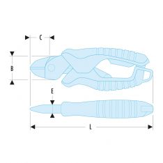 FACOM 192T.18UPE - 173mm Ultra High Power Diagonal Side Cutter Comfort Grip Pliers