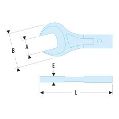 FACOM 20.XM - 20x7mm Metric Open Jaw Spanner