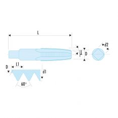FACOM 227.XT3 - 3pc HSS Tap Thread Cutter Set