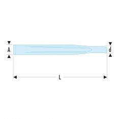 FACOM 262A.X - Round Head Fullered Flat Blade Chisel