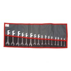 FACOM 34.JL16T - 16pc Metric Stubby Offset Open Jaw Spanner Set + Roll