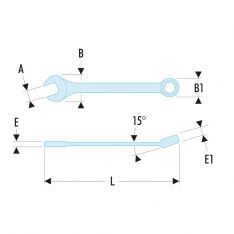 FACOM 39.XM - Metric Stubby Combination Spanner