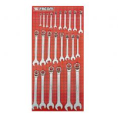 FACOM 41.P24M - 24pc Metric Offset Combination Spanner Set + Panel