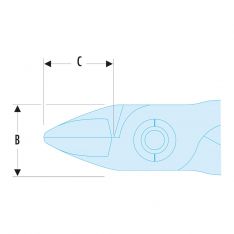 FACOM 416.E - Semi-Flush Compact Point-Nose Anti-Static Cutter Plier
