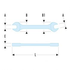 FACOM 44.XM - Metric Open Jaw Spanner