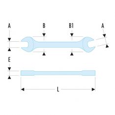 FACOM 44.XSLSM - SLS Tethered Metric Open Jaw Spanner