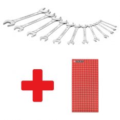 FACOM 44.P16E - 16pc Metric Open Jaw Spanner Set + Panel