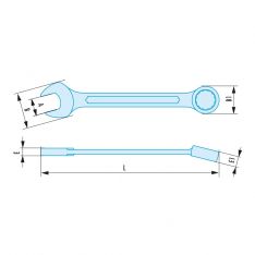 FACOM 440.XSRU - Non-Sparking Inch Combination Spanner