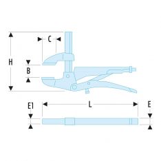 FACOM 521.X - Sliding Jaw Clamp Lock-Grip Pliers