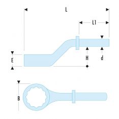 FACOM 54A.XM - Metric Heavy Duty Ring Spanner