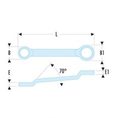 FACOM 55A.XU - Inch Deep Offset Ring Spanner