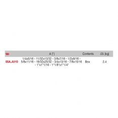 FACOM 55A.JU10 - 10pc Inch Deep Offset Ring Spanner Set