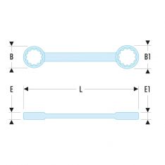 FACOM 57L.XU - Inch Thin Wall Long Offset Ring Spanner