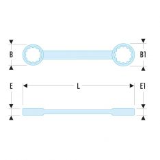 FACOM 59L.XM - Metric Long Offset Ring Spanner