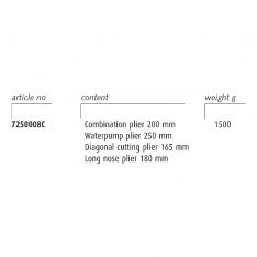 ENDRES 7250008C - 4pc Non-Sparking Pliers Set