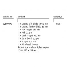 ENDRES 7250009S - 10pc Non-Sparking Spray Booth Cleaning Tool Kit + Tool Box