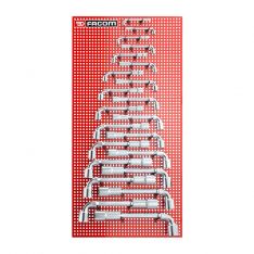 FACOM 75.P22M - 22pc Metric 6x6pt Angled Socket Spanner Set + Panel