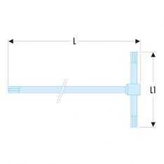 FACOM 84TC.XM - Metric Hex T-Handle Spinner Key