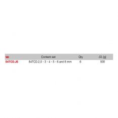 FACOM 84TCD.J6 - 6pc Metric Hex Sliding T-Handle Spinner Key Set