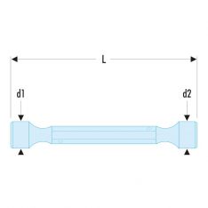FACOM 97.XM - Metric 6x6pt Straight Box Spanner
