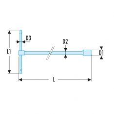 FACOM 98B.XM - Metric T-Handle Socket Spanner