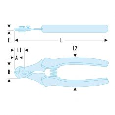 FACOM 996.5 - 5mm Compact Steel Cable Cutter Cropper