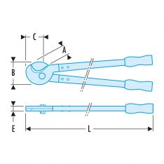 FACOM 996A.12 - 12mm Power Steel Cable Cutter Cropper