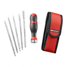 FACOM ACL.2A5 - 6pc Protwist 3in1 Ratchet Screwdriver Set + SL PH PZ Blades
