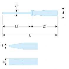 FACOM AR.X -Parallel Sloted Isoryl Screwdriver