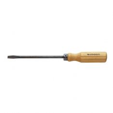 FACOM ATH.10X200 - 10x200mm Slotted Flared Wooden Handle Screwdriver