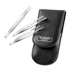 FACOM DX.145TCJ3 - 3pc Diamond Coated Tweezer File Set + Pouch